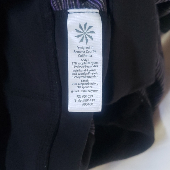 Athleta Purple Heather Striped Tangram Capri - Picture 6 of 6